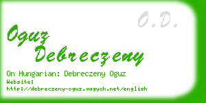 oguz debreczeny business card